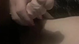 Playing with my new toy and my nipples while I watch porn