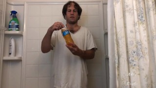 Stud In White Underclothes Piss Splosh