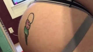 Stuffing dildo + cheesecake