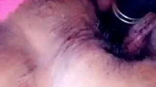 Using my brush to masturbate 
