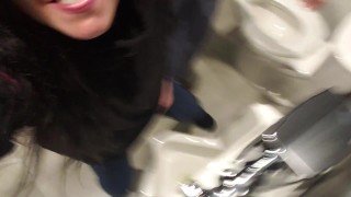 Boyfriend Gives Me A Helping Hand At The Urinal