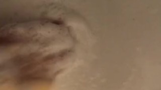 Washing my small uncut cock and feet in the shower