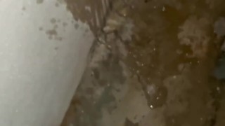 Arab Male Peeing in closed down factory. عربي يتبول 