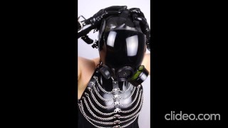 Miss Maskerade Onlyfans Trailer. slip in a Gas mask hooded in latex rubber