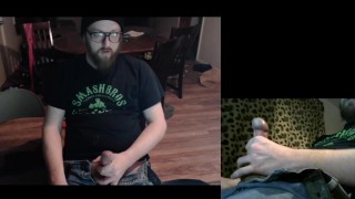 Me jerking off to some pr0n. Cumshot at the end!