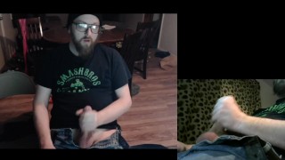 Me jerking off to some pr0n. Cumshot at the end!