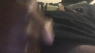 Dark skin BBC unloads huge cumshot very creamy!!!!