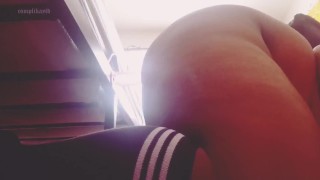 Fucking my dildo in knee high socks