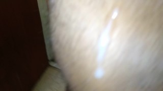 I CUMMED ON THE TOP OF MY TOILET SEAT LEG AND FLOOR