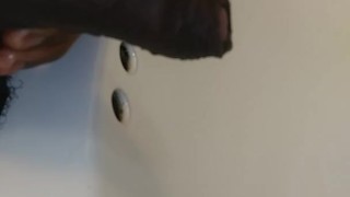 Wiping dick off and Some water sports in the sink.. Couldn't hold bk