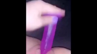Teen Cums And Squirts on Dildo