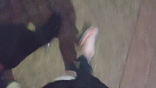Public foot tease 