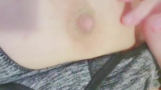 slowmo nursing bra nipple reveal and play
