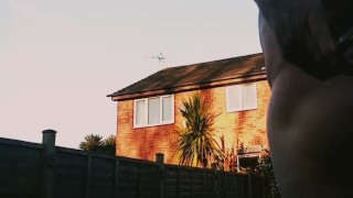 Naked in the garden with the neighbour in the window pt2