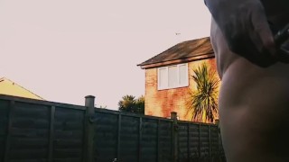 Naked in the garden with the neighbour in the window pt2