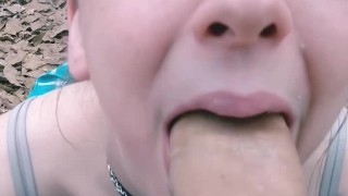 Incredibly hot sloppy deepthroat ORAL CREAM PIE