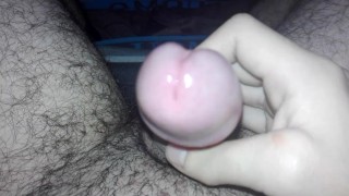 Horny Guy Jerks Off And Cum Bursts Out