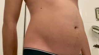 Quick belly inflation while my boyfriend’s in bed