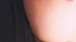 Thick white girl teases and jiggles her fat tits