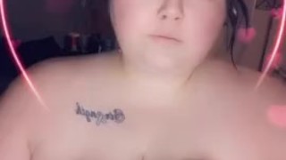 BBW smoking and playing with boobs 3
