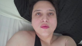 Sexy hot boy cums on wrestler singlet bodysuit while watch porn