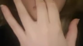 Sneakily sucking my fingers while my friend goes to get me a drink. 