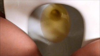 Milf pee in toilet
