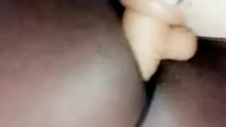 Delicious bubble booty on that dildo