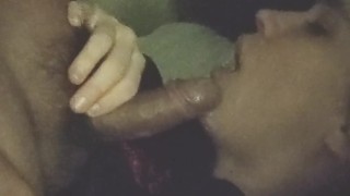Facial and Slurping with Brief Face Licking Cleanup by Him