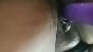 Trying out my new big toy, Black juicy pussy