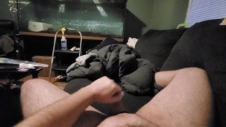 Verbal hairy switch cumming with prostate massager and cock ring