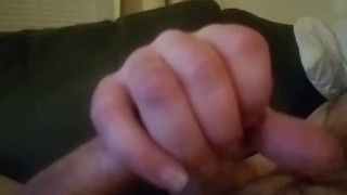 Lane watching porn stroking his fat cock jacking off