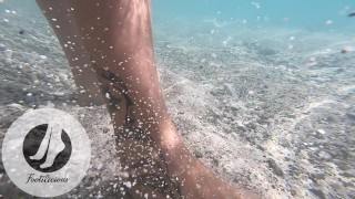 Playfull feet underwater