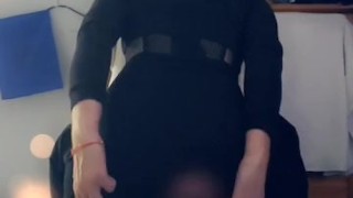 Sexy Trans Girl Black Upskirt Anal Fuck Blonde Sissy Slut Dildo