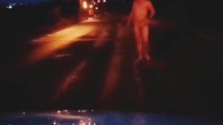 Naked in street