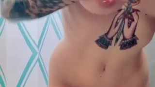 Shower time for teen