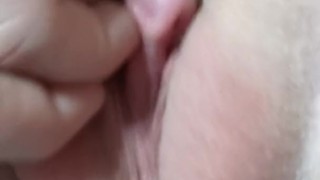 Solo Ftm jacking off tiny dick & cum