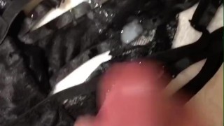 Cumming on girlfriend’s lingerie 
