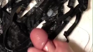 Cumming on girlfriend’s lingerie 
