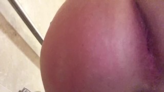 Twink empties boy pussy after spank and fuck