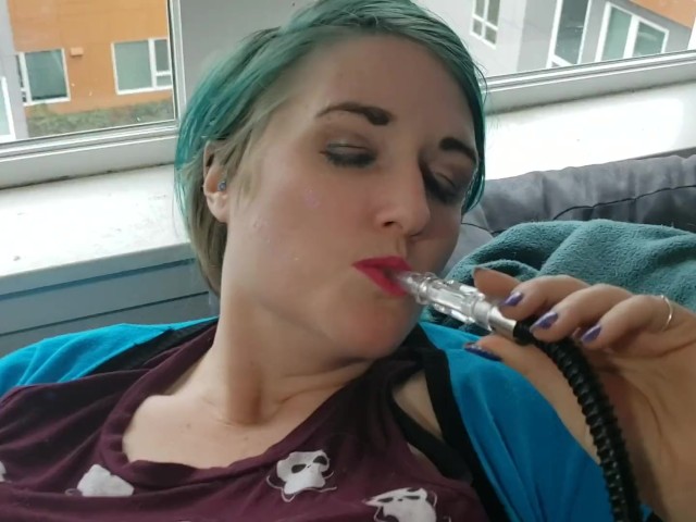 Lesbian Book Nerd Loves Fingering Herself While Smoking the Hookah: Bbw Butch Pawg Hairy Pussy Bush 