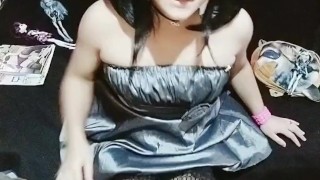 teen ladyboy on the bed