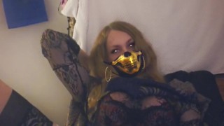 Blonde Sissy Slut Trap Fucking Asshole In Lingerie Anal