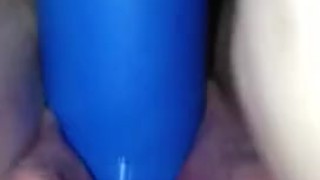 Fucking a blue toy