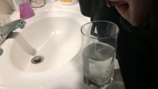  Lactating in a cup 