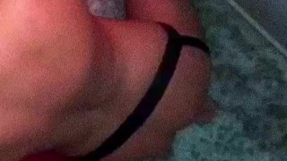 dominant BWC tranny mouthfucks her sub more