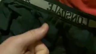 Wanking on my boxers One owner whilst morning