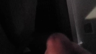 Jerking off secretly while roommates home