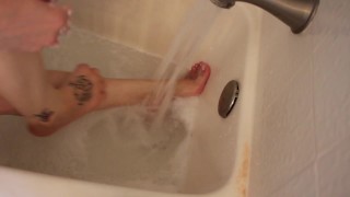 Foot Tease in the Bathtub Foot Fetish Massage
