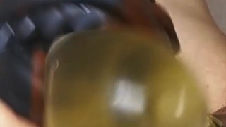Orc piss and cum in condom.
